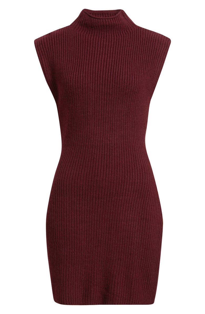 En Saison Nathalia Rib Sweater Dress, Alternate, color, Burgundy