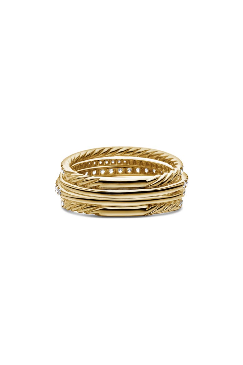 11MM PAVE CROSSOVER RING, Alternate, color, 18K YELLOW GOLD