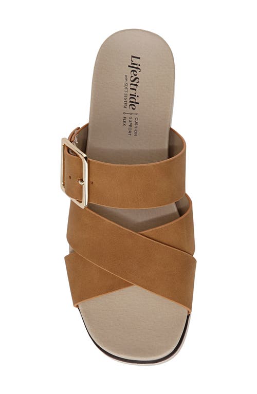 Shop Lifestride Getaway Platform Slide Sandal In Tan