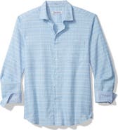 Tommy Bahama Barbados Breeze Playa Plaid Stretch Linen Blend Button-Up Shirt