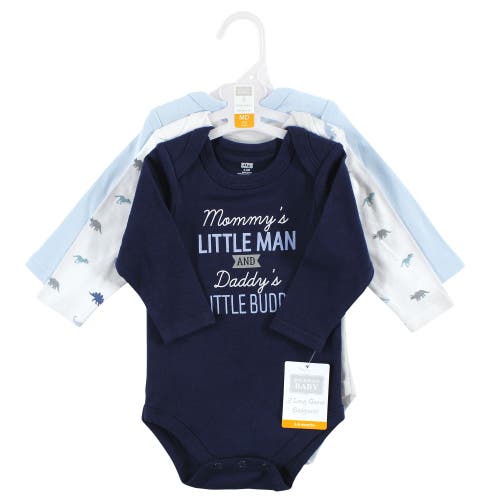 Hudson Baby Cotton Long-sleeve Bodysuits 3-pack In Multi