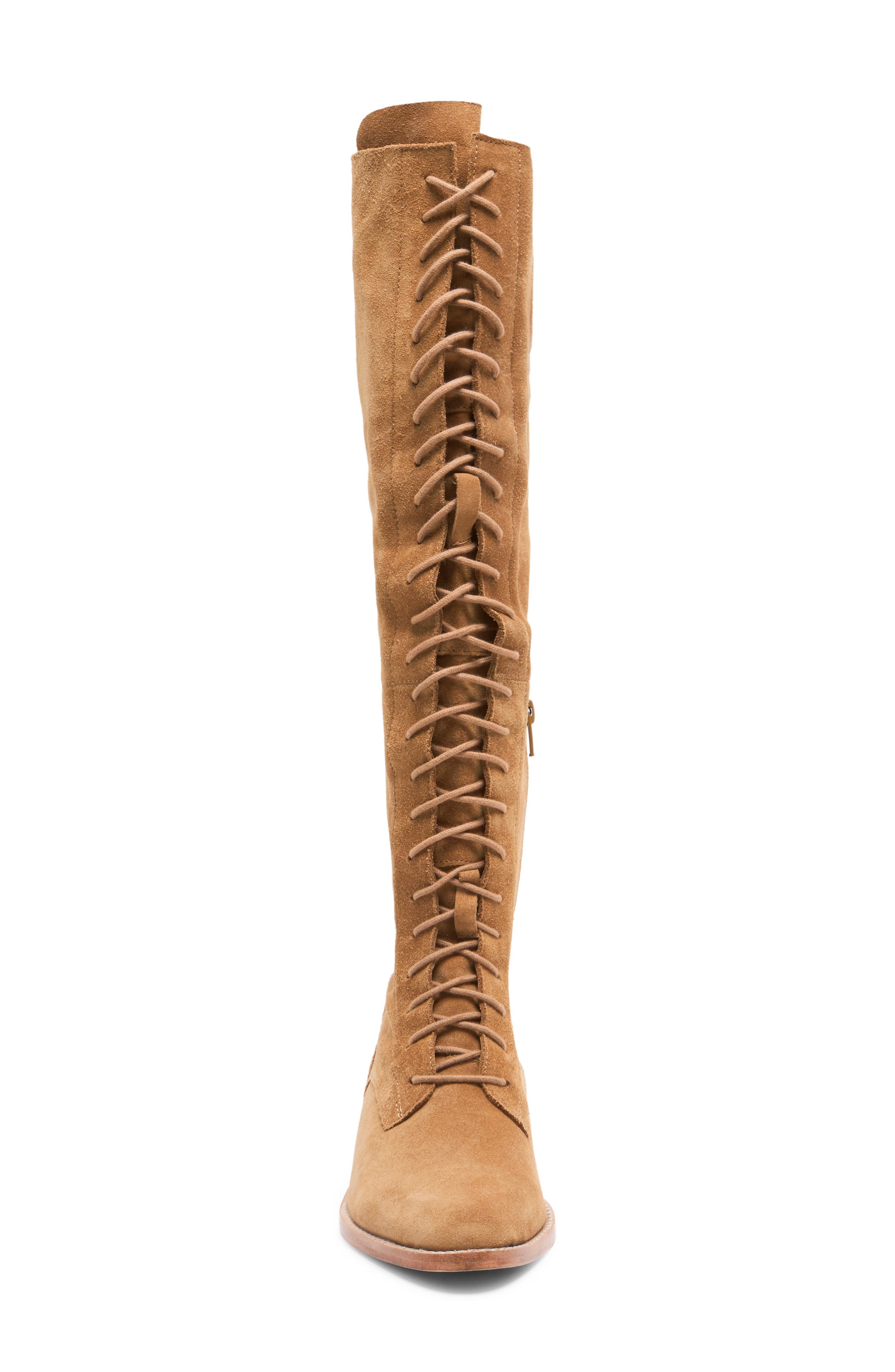 Davey Over the Knee Boot, Alternate, color, CAMEL SUEDE