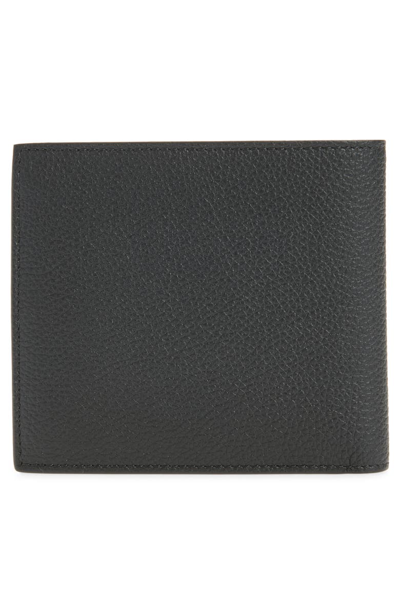 Thom Browne Leather Card Holder, Alternate, color, Black