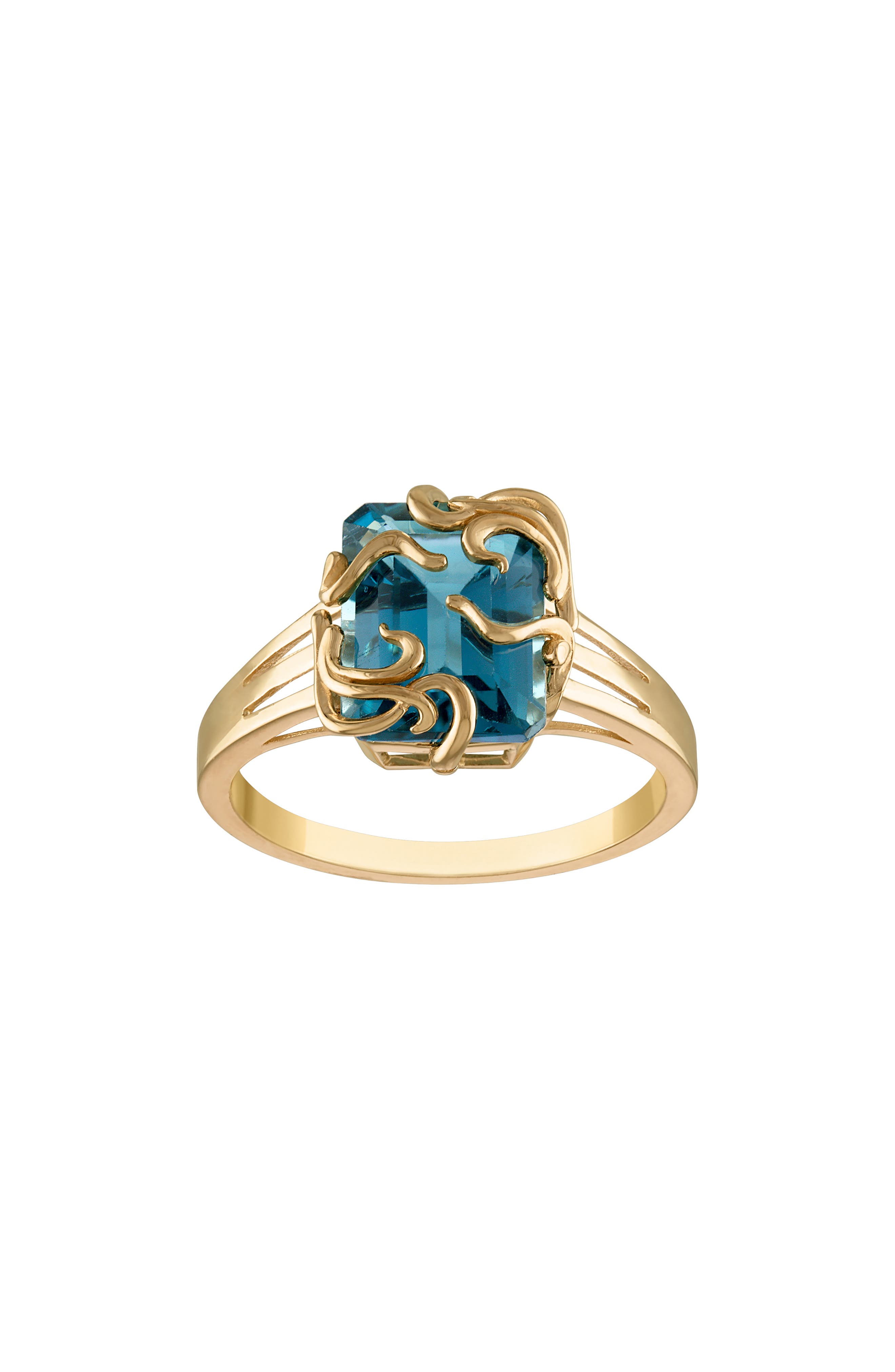 FUZION CREATIONS London Blue Topaz Ring