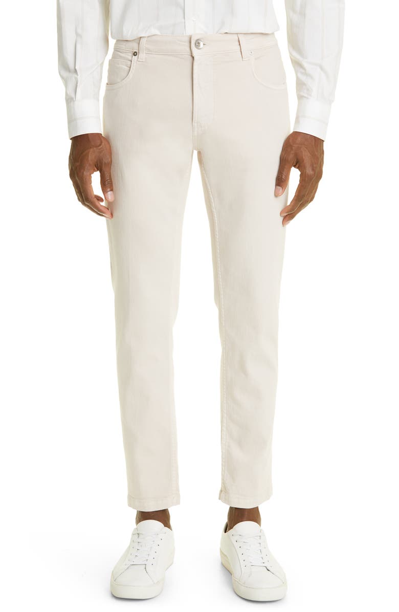 Eleventy Cotton Stretch Twill Pants, Main, color, 