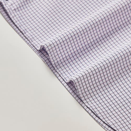 Regent Row Big And Tall Stanton Shirt Short Sleeve Button Down In White-pink-microcheck-35