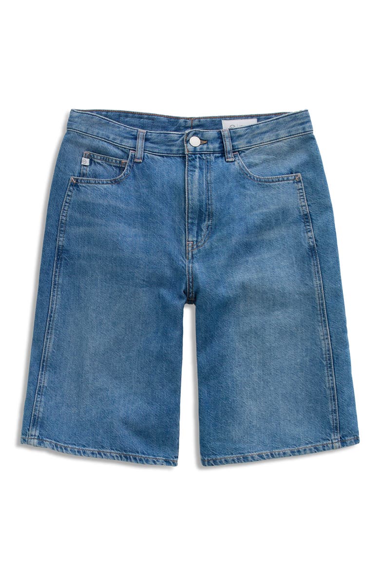 Thalia Denim Bermuda Shorts, Alternate, color, GALAXY