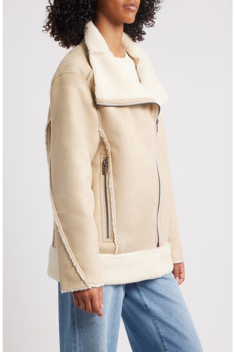Avelie Luxefluff Faux Shearling Jacket, Alternate, color, SAND