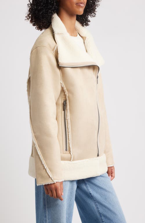 Ugg(r) Avelie Luxefluff Faux Shearling Jacket In Sand