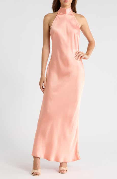 Lara Satin Bias Cut Maxi Dress
