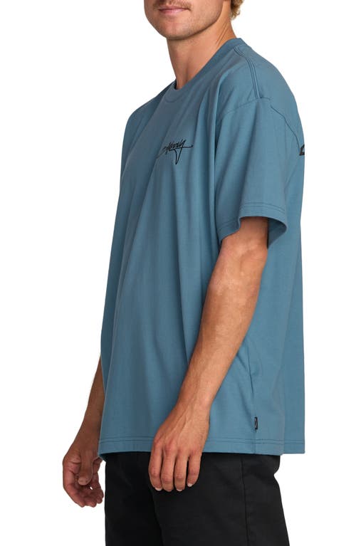 Billabong Bracket Script Graphic T-shirt In Blue