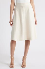 NIKKI LUND Cecilia Faux Suede A-Line Skirt