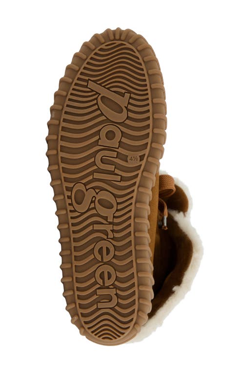 Paul Green Cozy Wool Lined Sneaker In Brown