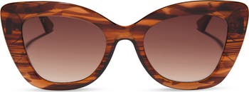 Diff Melody Tortoise Cat-Eye Sunglasses DIFF Melody Sunglasses Blush Tortoise Frame Wine Gradient  main image 2