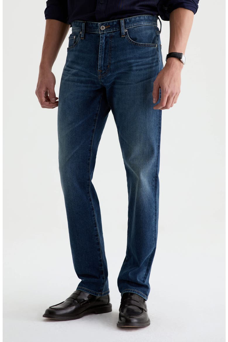 Everett Slim Straight Leg Jeans, Alternate, color, BLUE TRAIN