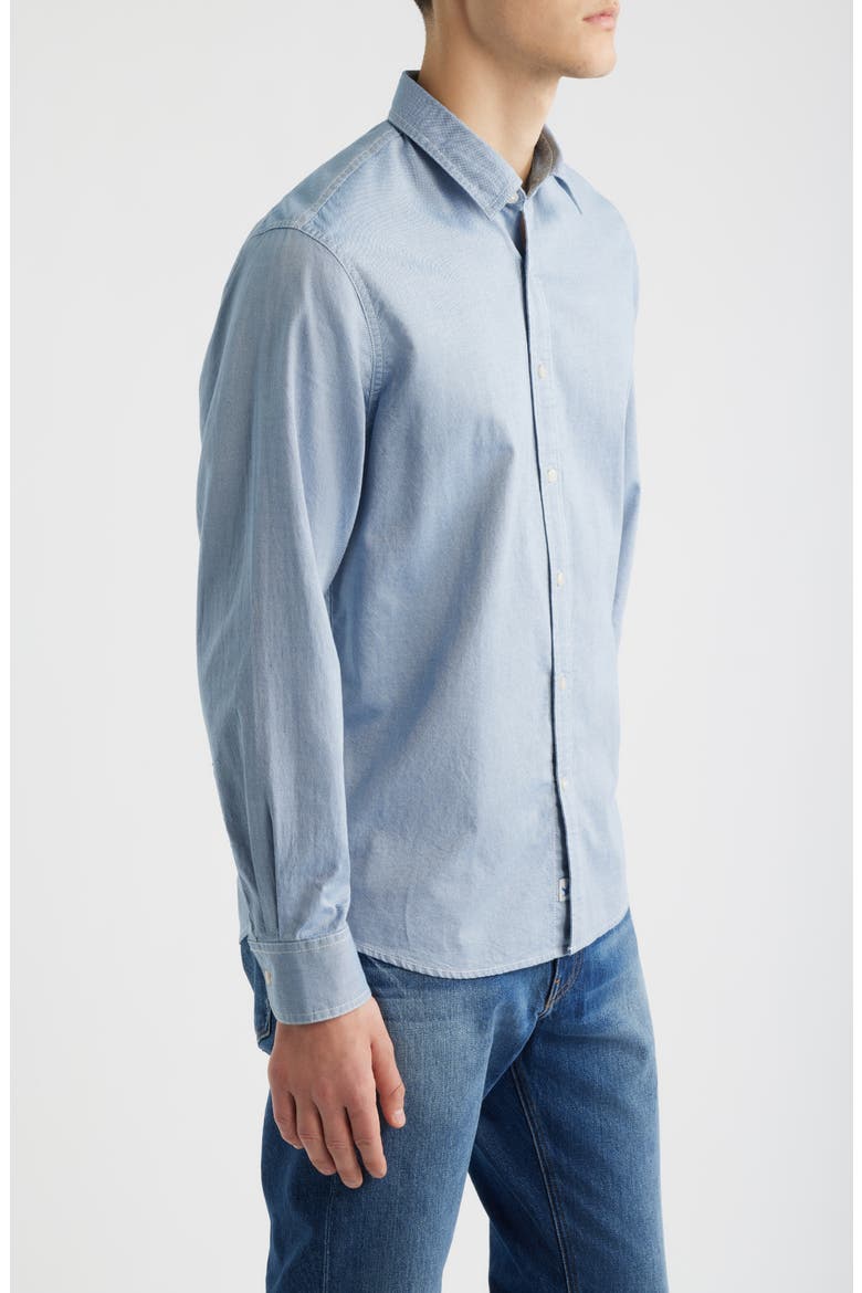 Coronas Regular Fit Cotton Button-Up Shirt, Alternate, color, BLUE