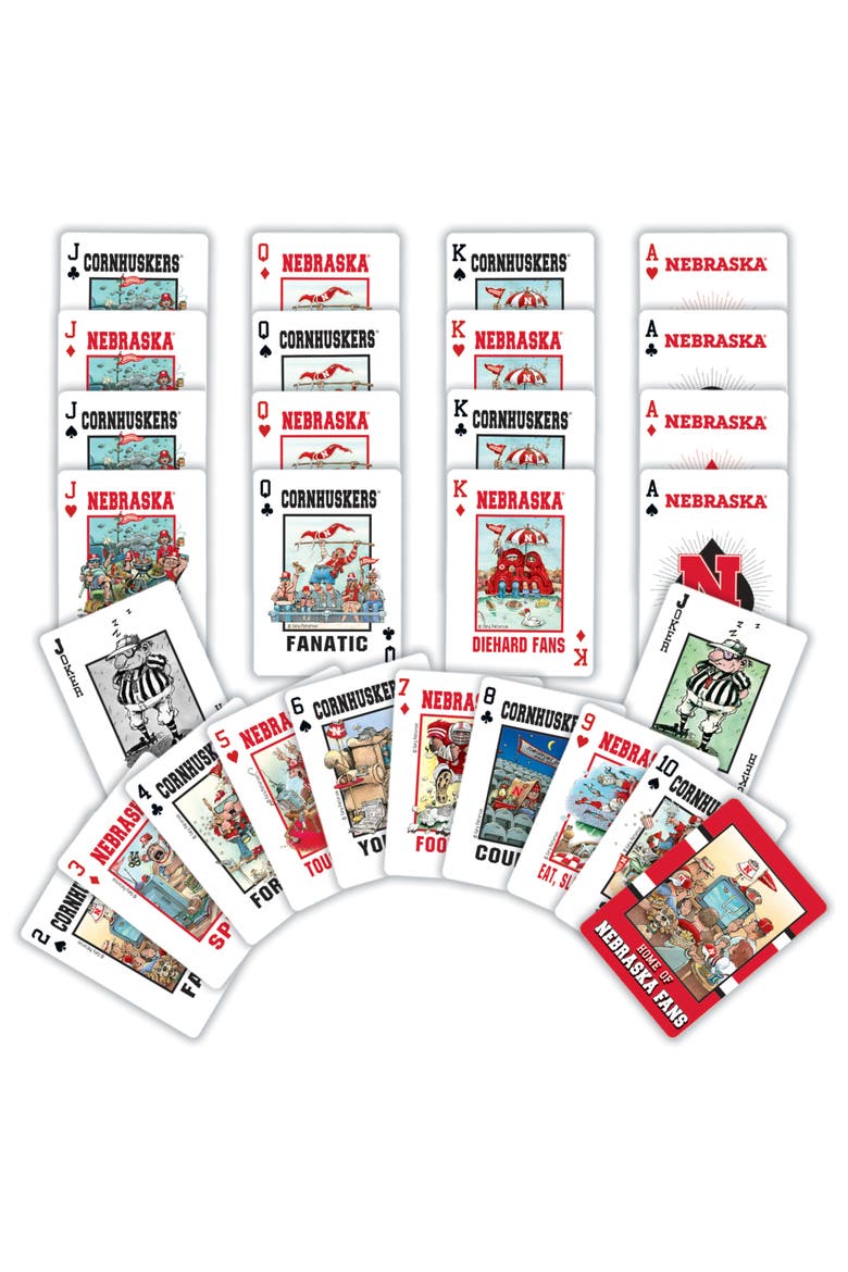 Nebraska Fan Deck Playing Cards, Alternate, color, Multicolor