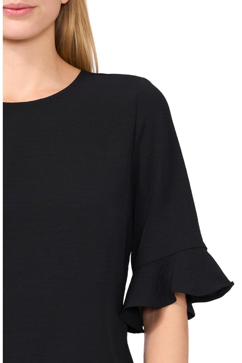 Ruffle Cuff Top, Alternate, color, RICH BLACK
