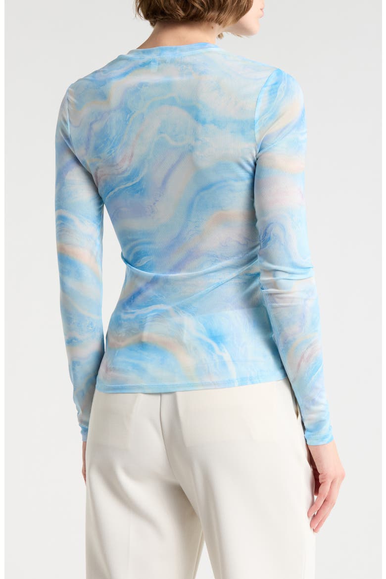 Sunny Long Sleeve Mesh Top, Alternate, color, BLUE MARBLE