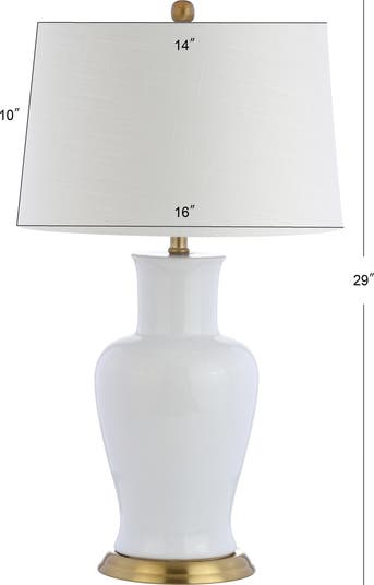 Daphne Ribbed Metal/Glass LED Table Lamp