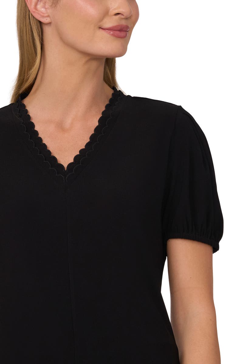 CeCe Scallop Puff Sleeve Top, Alternate, color, 