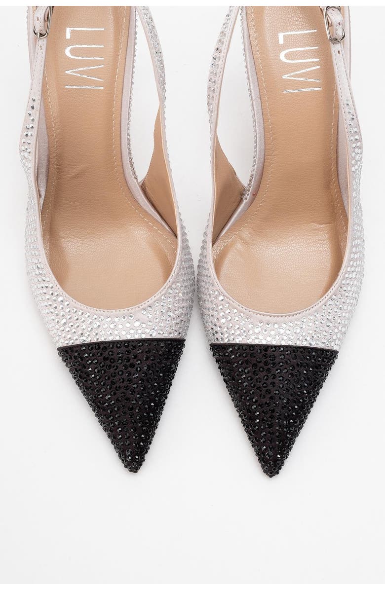 Prologue Shoes London Embellished Pointed Toe Pump, Alternate, color, Beige