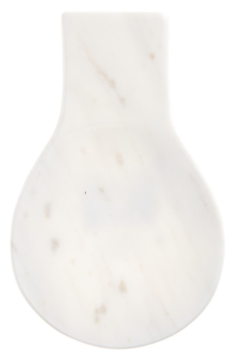 Nordstrom Marble Spoon Rest, Main, color, White Cloud Marble