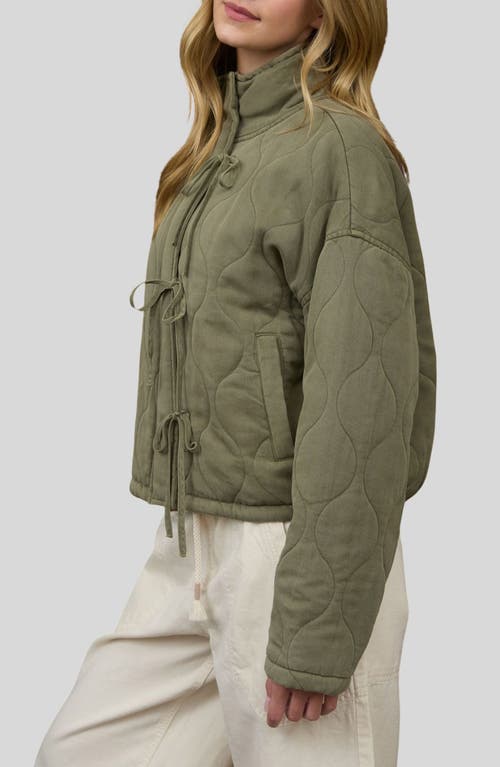 Blu Pepper Quilted Jacket In Green