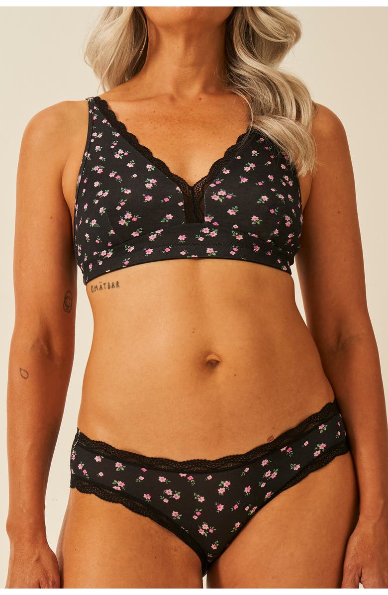 Stripe & Stare The Lace Plunge & Original Knicker Set, Alternate, color, 