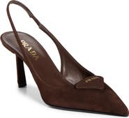 Prada Logo Slingback Pump