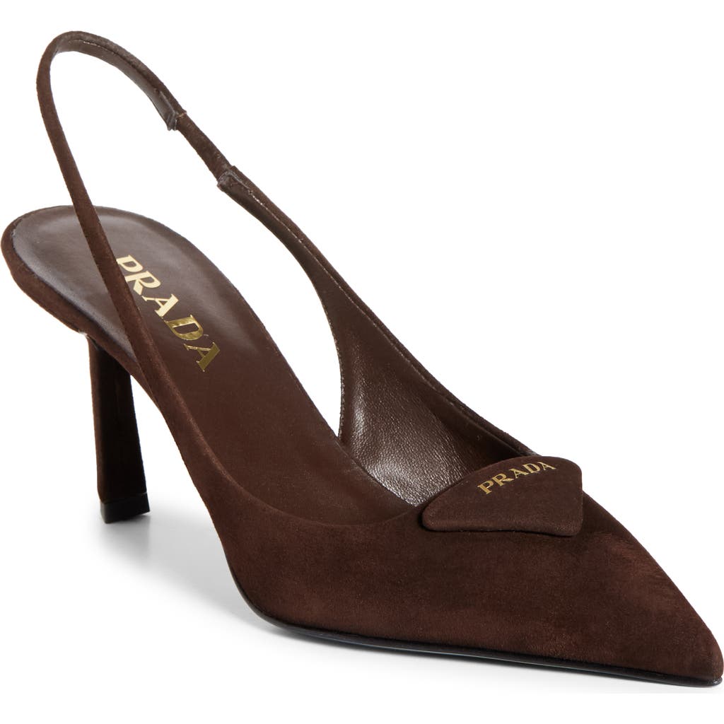 Prada Suede Pointed Toe Stiletto Heel Pumps In Multi