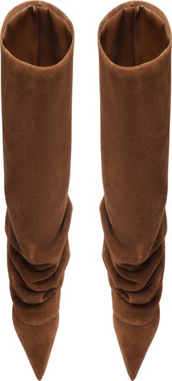 Mikki Up Cloak Pointed Toe Knee High Boot
