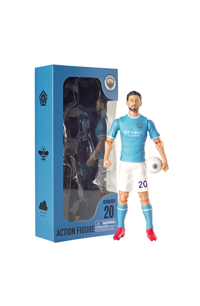 Banbo Toys SOCKERS Manchester City F.C. Bernardo Silva 8" Collectible Soccer Action Figure, Main, color, Blue