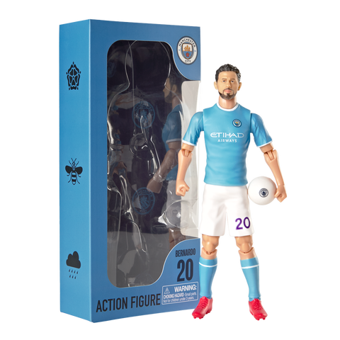 SOCKERS Manchester City F.C. Bernardo Silva 8" Collectible Soccer Action Figure