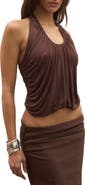 Bayse Lennie Ruched Halter Top