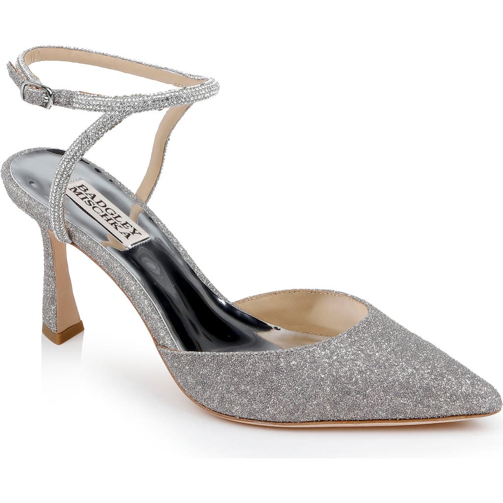 Badgley Mischka Bridal Badgley Mischka Collection Kamilah Ankle Strap Pump in Slvr Antiq  product