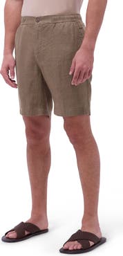 Bugatchi Trent Drawstring Linen Shorts