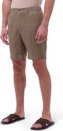 Bugatchi Trent Drawstring Linen Shorts