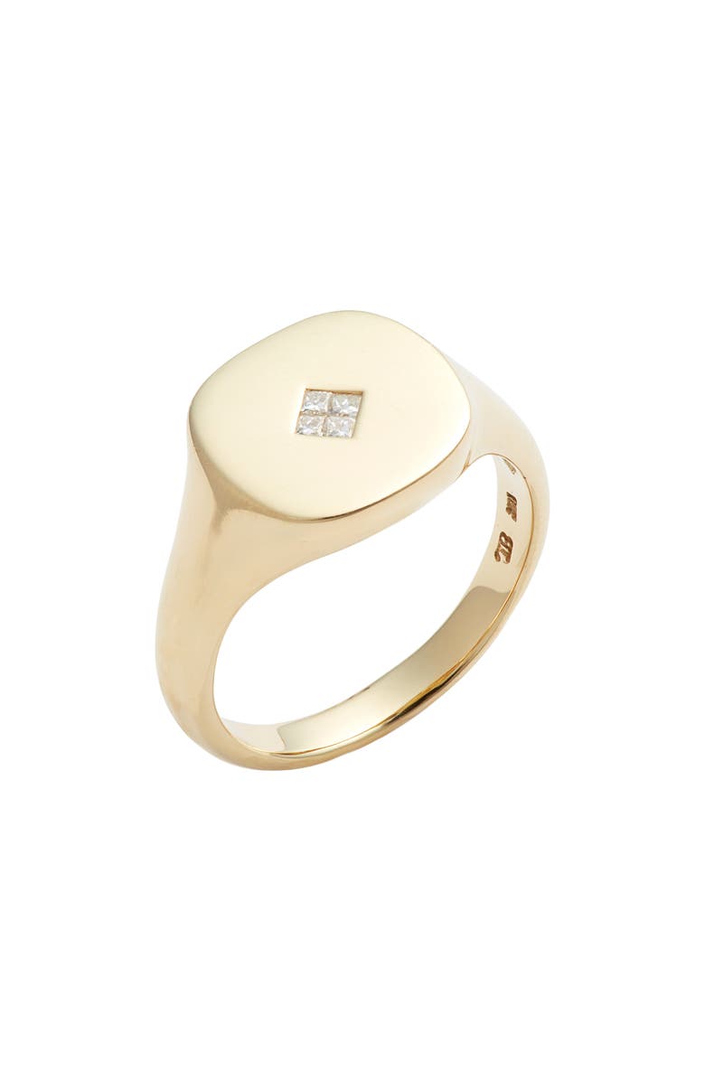 Bony Levy Diamond Signet Ring, Main, color, 