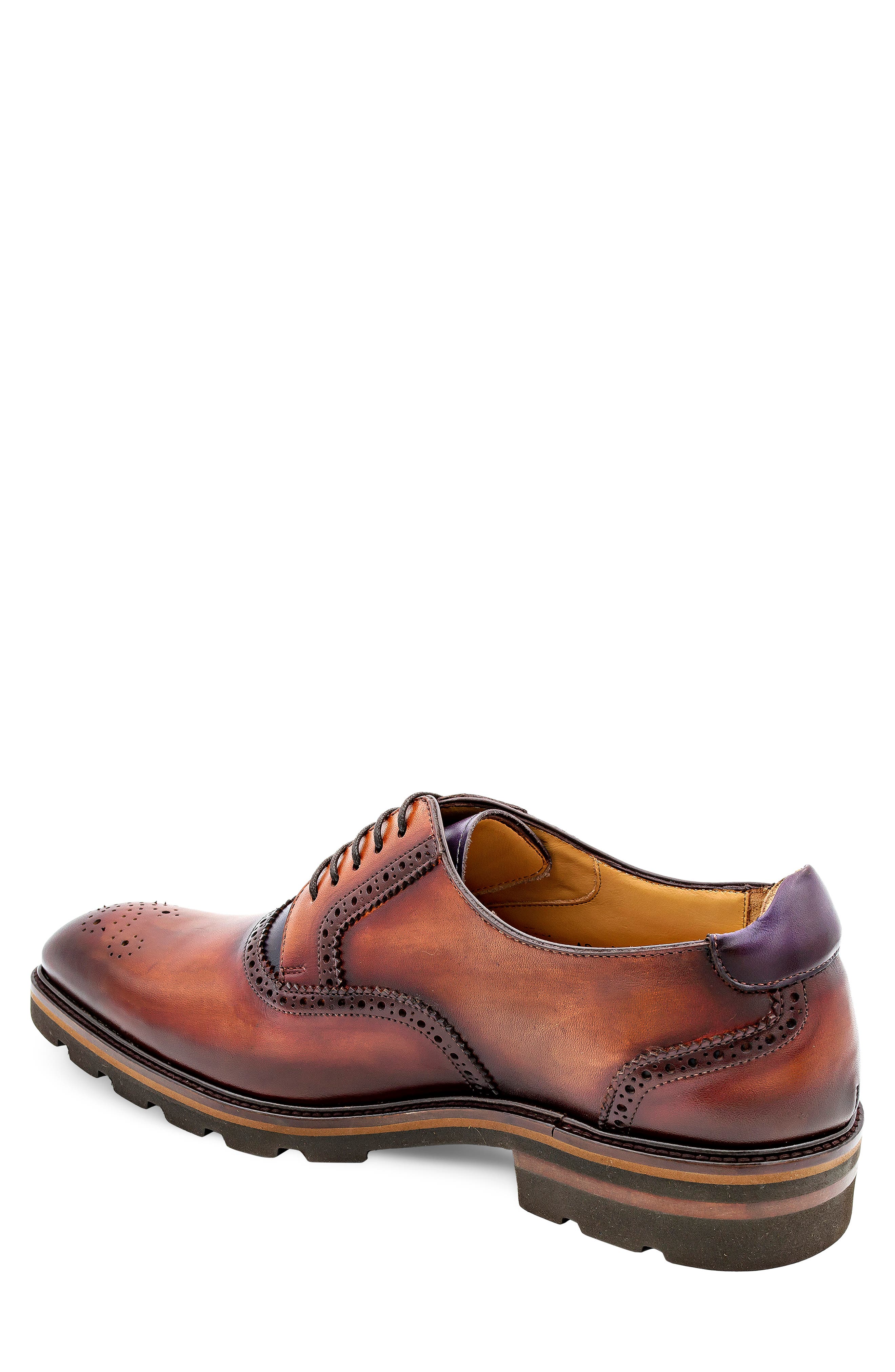 Birch Derby, Alternate, color, COGNAC / PURPLE