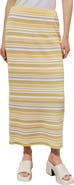 Ming Wang Stripe Knit Maxi Skirt