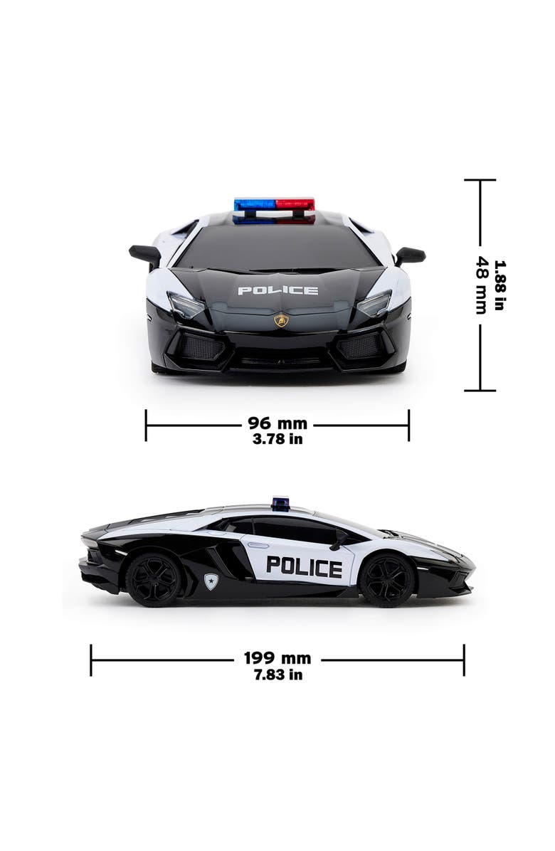 CMJ RC Cars Lamborghini Aventador LP7004 Police Remote Controlled Car, Alternate, color, Multicolored