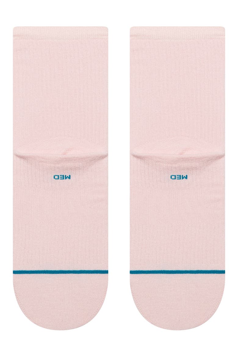 Fine Rib Quarter Socks, Alternate, color, PINK