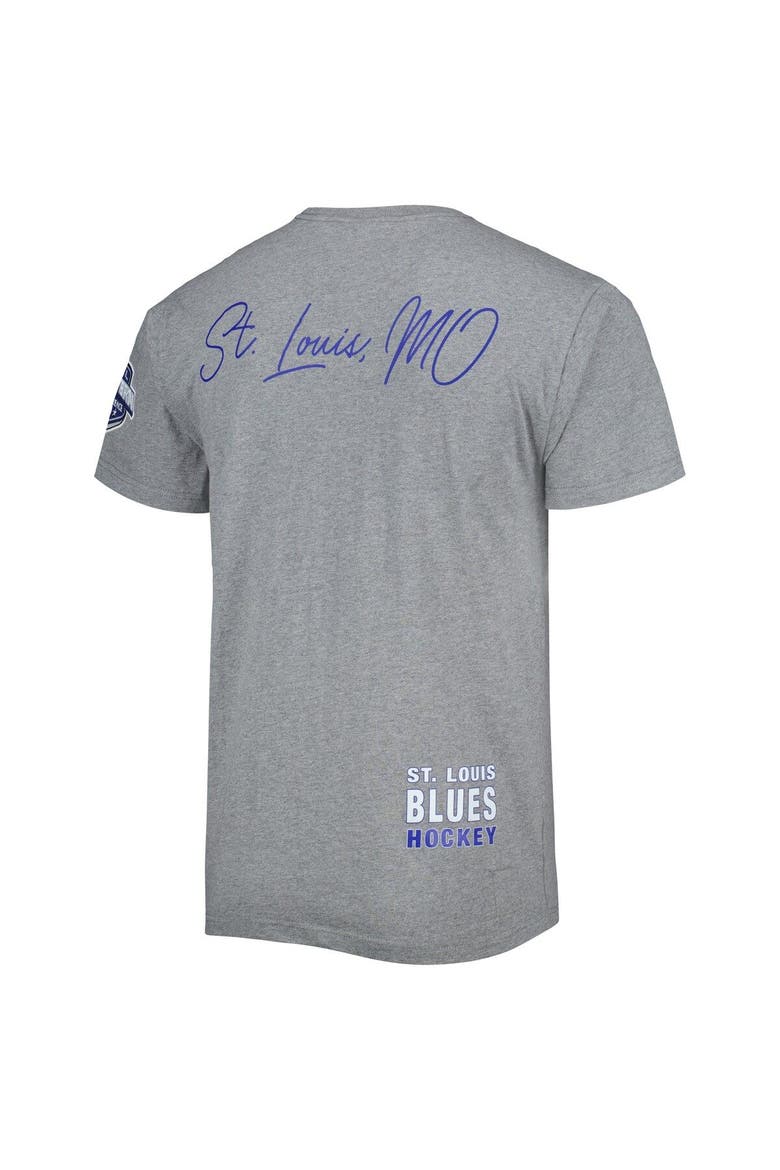 Men's Mitchell & Ness Heather Gray St. Louis Blues City Collection T-Shirt, Alternate, color, Heather Gray
