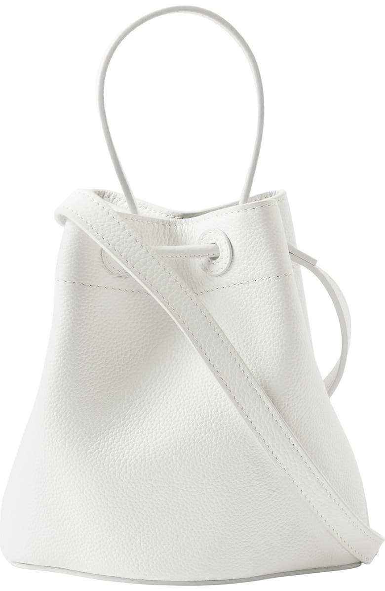 Burberry Mini Monogram Drawstring Bucket Bag, Alternate, color,