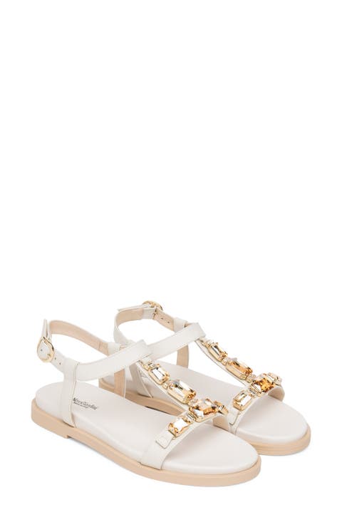 Jeweled T-Strap Sandal (Women)