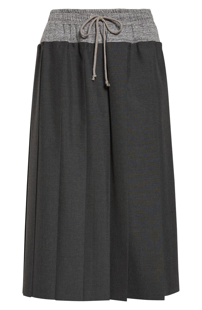 Undercover Drawstring Pleated Skirt, Main, color, Charcoal