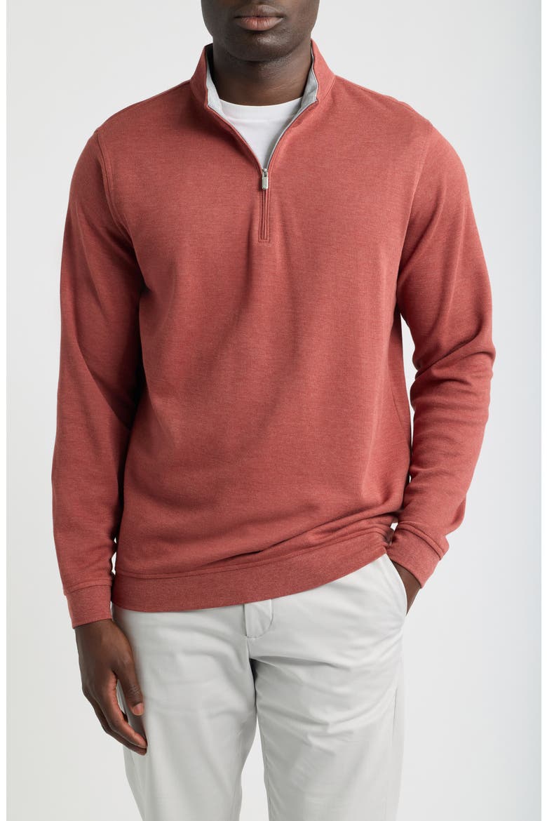 Crown Comfort Quarter Zip Pullover, Main, color, BURNT ORANGE