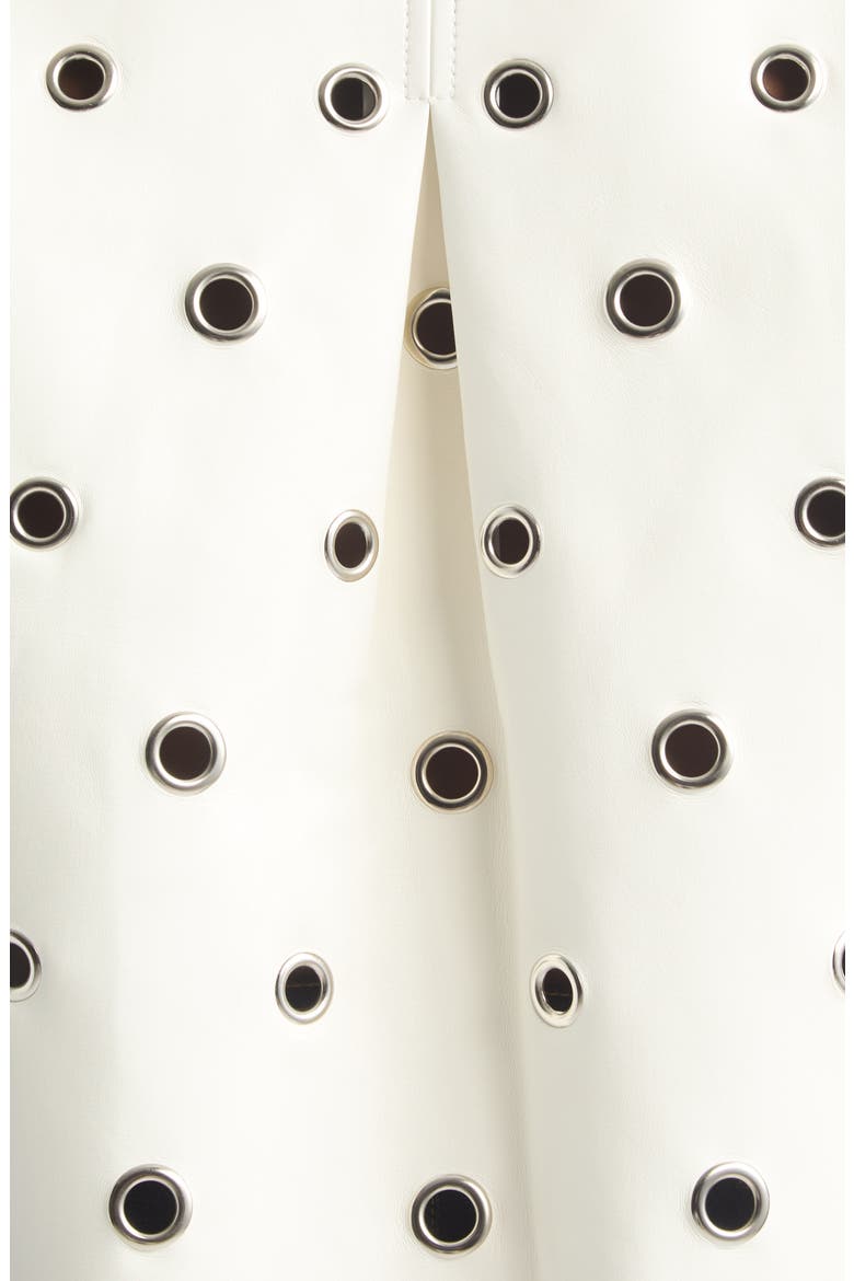 Ramone Grommet Faux Leather Jacket, Alternate, color, IVORY