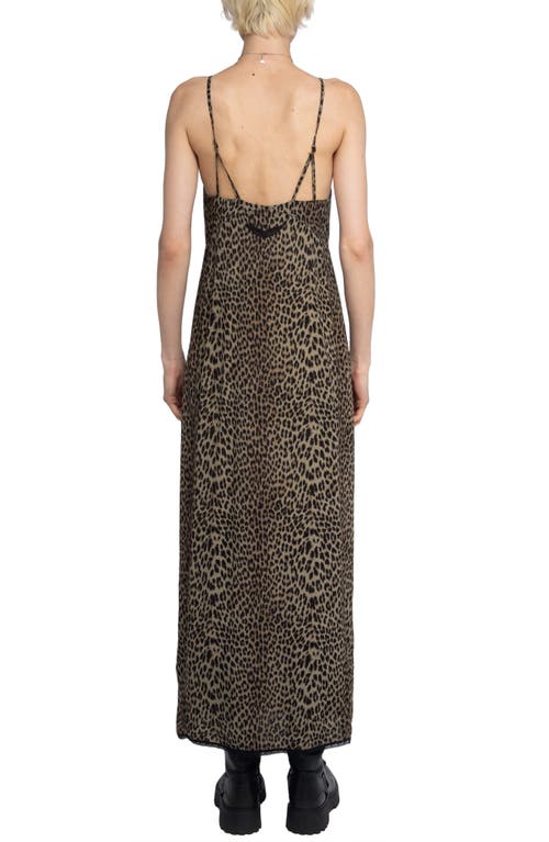 Zadig & Voltaire Ramelil Soft Leopard Print Dress In Neutral